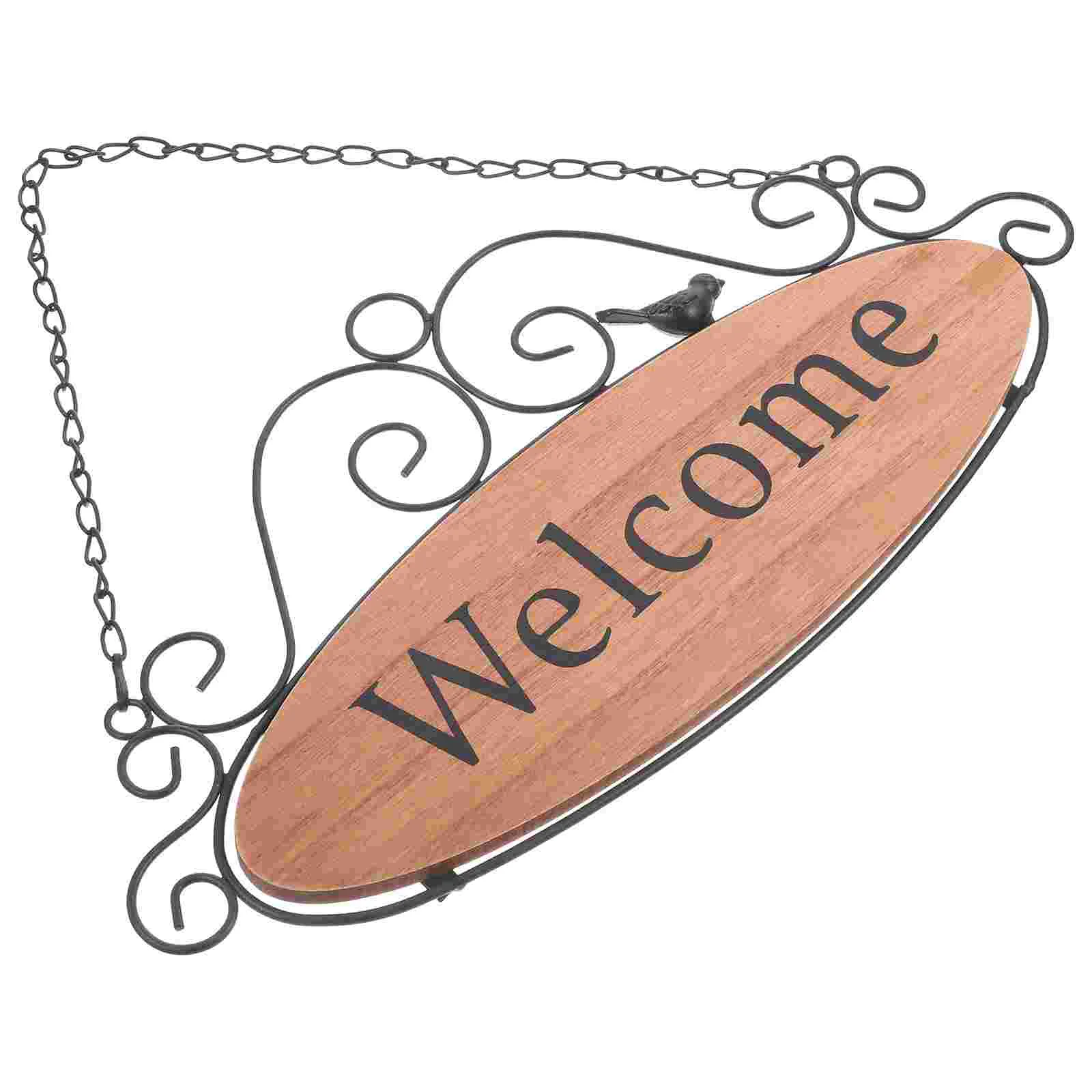 

Wall Decoration Vintage Home Decorative Sign Wooden Welcome Plaque Door Hanger Hanging Board