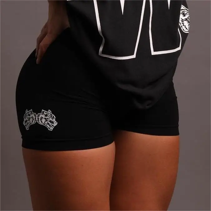 Darc Shorts Women Gym Wolves Seamless Black Shorts Gym Fitness Skinny Hip Lift Sports Yoga Short