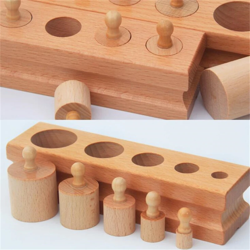 

Wooden Toys Puzzle Montessori Educational Cylinder Socket Toy Childern Development Practice Senses Puzzle Math Brain Teaser Kids