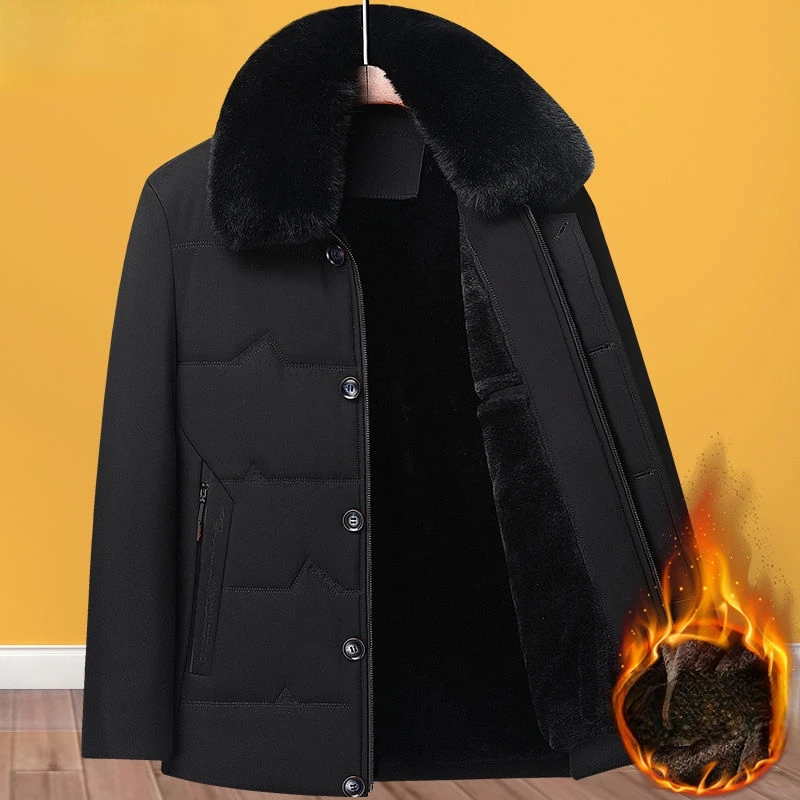 Mens Thick Warm High Quality Jackets Brand Outwear Men's Clothing Winter Men's Solid Parkas Windbreaker Fashion Coats E16