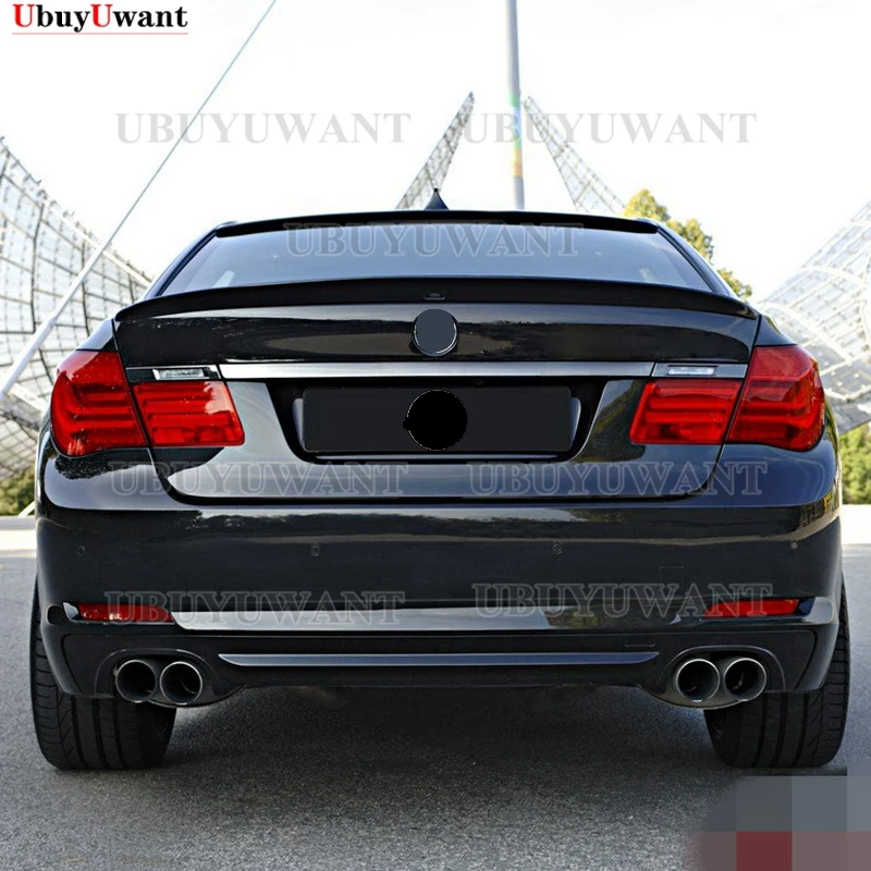 Для BMW 7 серии F01 спойлер 2008-2014 года седан глянцевый черный Задний из углеродного