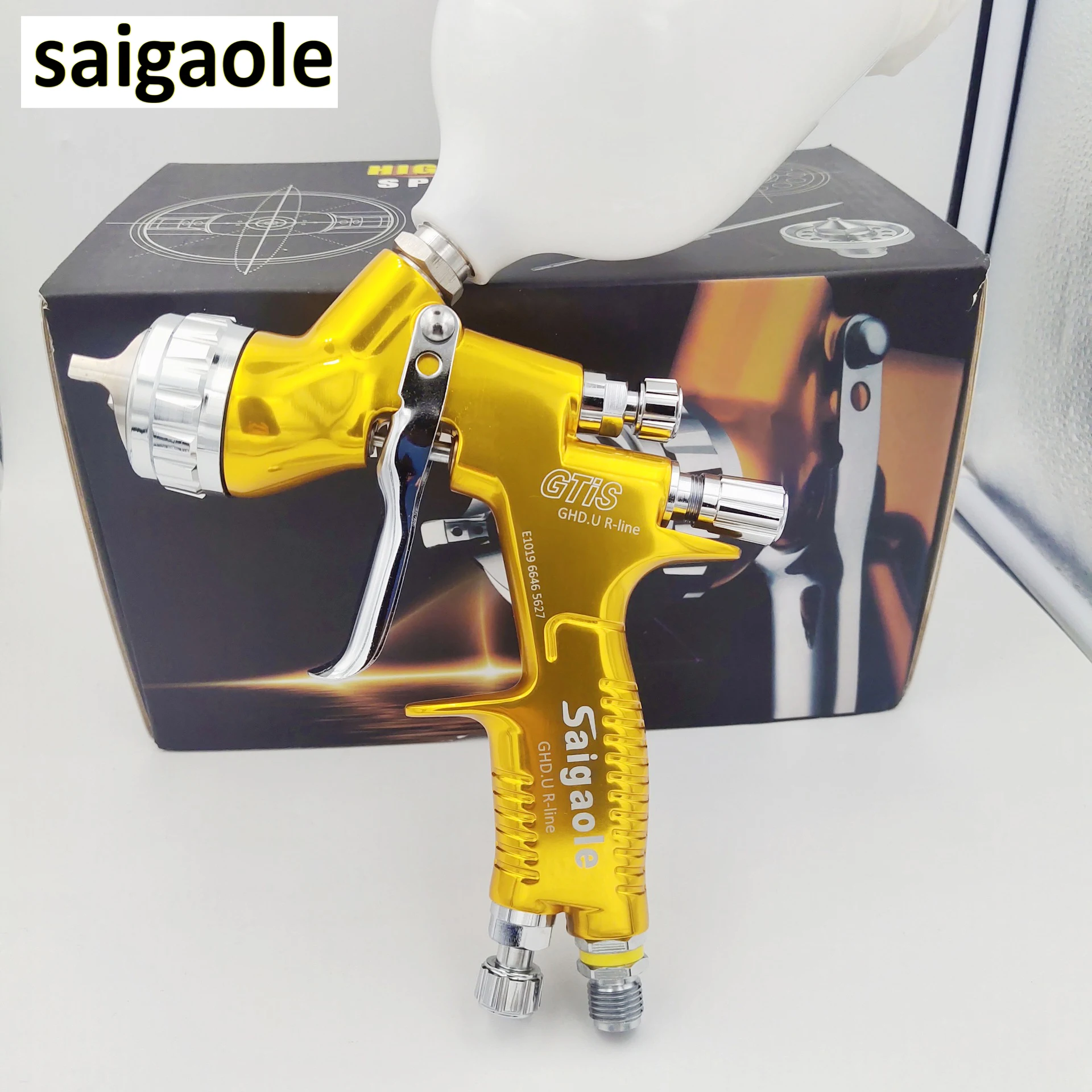 Saigaole GTI Car spray gun High atomization Topcoat Sheet metal paint Water-based paint varnish Pneumatic spray gun Hand tools