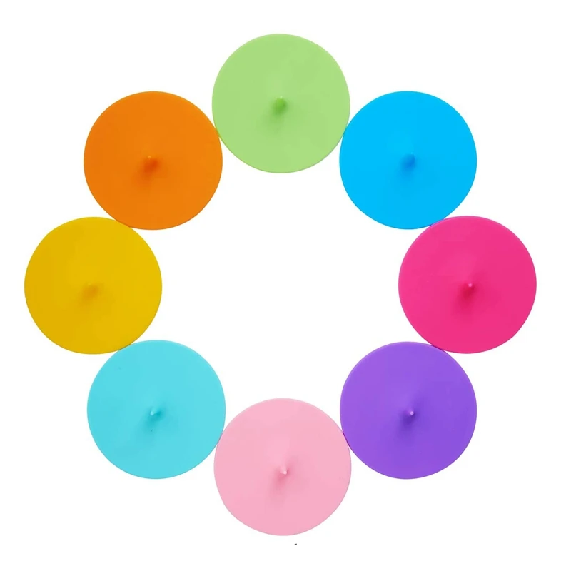

Silicone Cup Lids Drop Cup Cover 24 Set Anti-Dust Airtight Seal Mug Cover Silicone Drink Bowl Lids Hot Cup Lids
