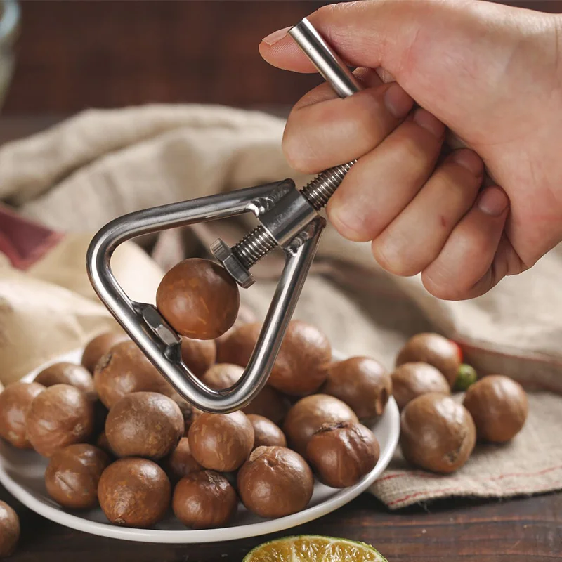

New Nut Opener Machine Walnut Sheller Tool Stainless Steel Macadamia Nut Opener Opening Household Kitchen Accessories Gadget