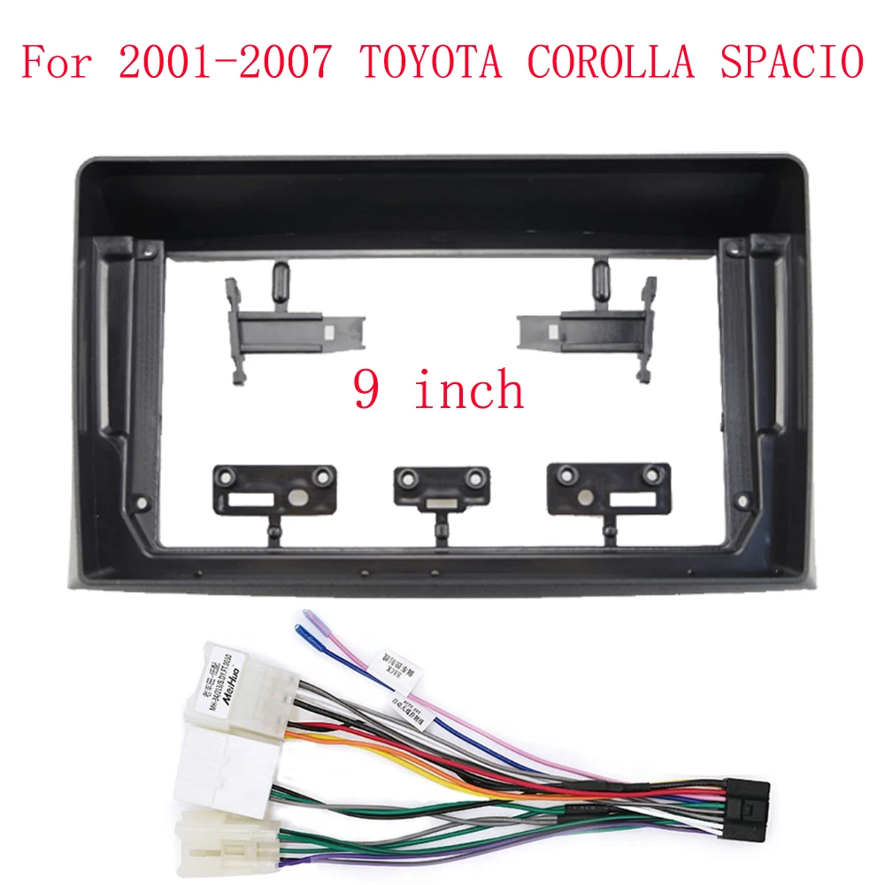Рамка автомобильного радиоприемника для Toyota Corolla Verso Spacio E120 2001-2007 9-дюймовая