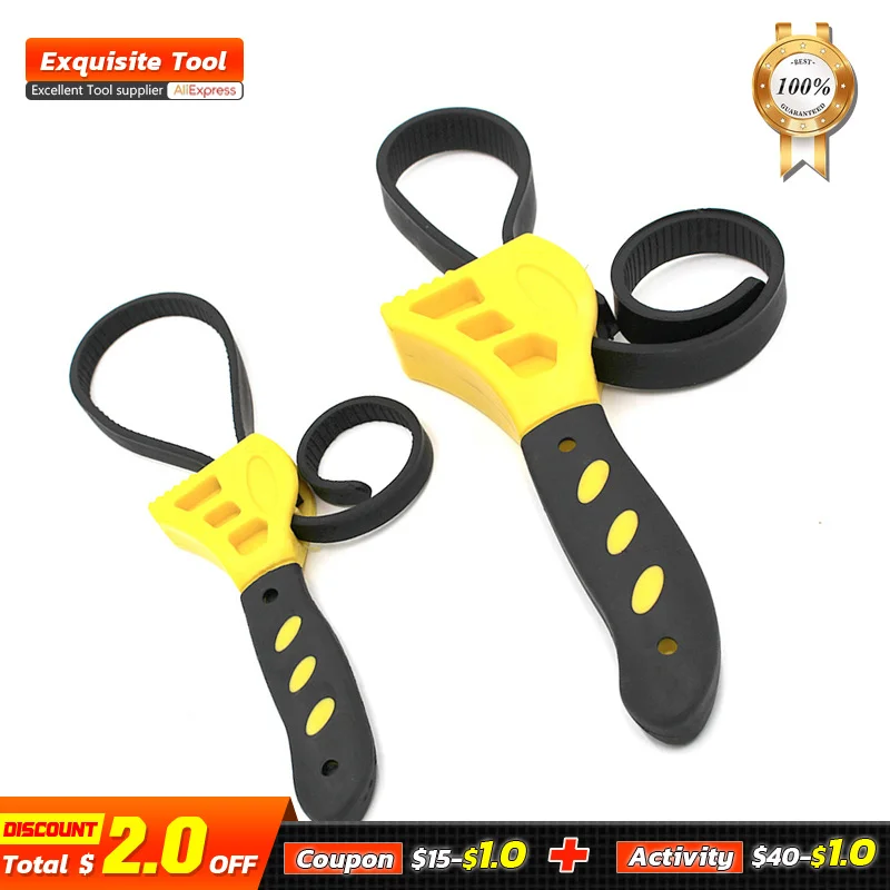 

Oil Filter Wrench Belt Wrench Set Plastic Adjustable Bottle Opener Car Repair Filter Tools Oil Filter Wrench