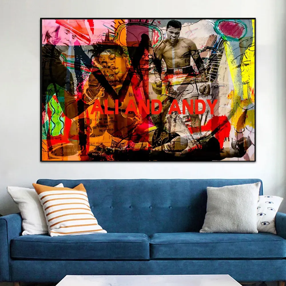 

Street Graffiti Boxer Portrait Posters and Print Canvas Wall Painting Art Abstract Pictures For Living Room Home Decoration Gift