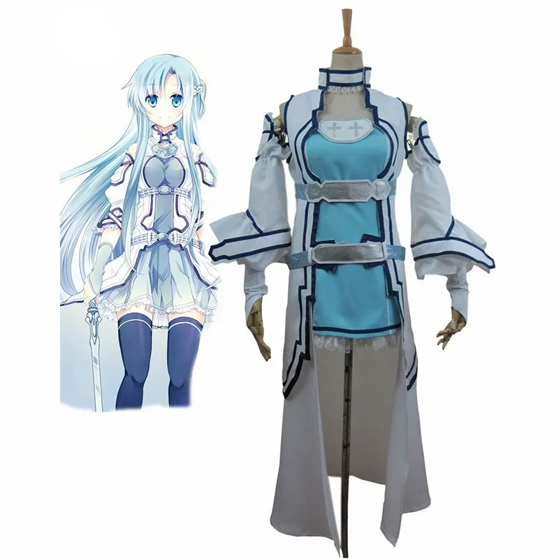 Аниме Sword Art Online ALO Alfheim Yuki Asuna Косплей Костюм для детей и костюм взрослых