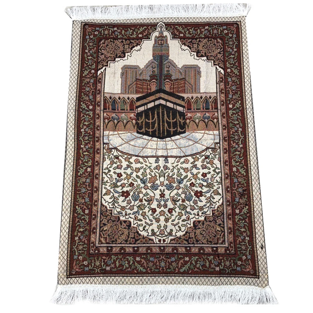 Muslim Prayer Rug Islamic Carpet Mat For tapis de priere Islam Braided Mats Vintage Pattern Eid Rugs Tassel Decor |