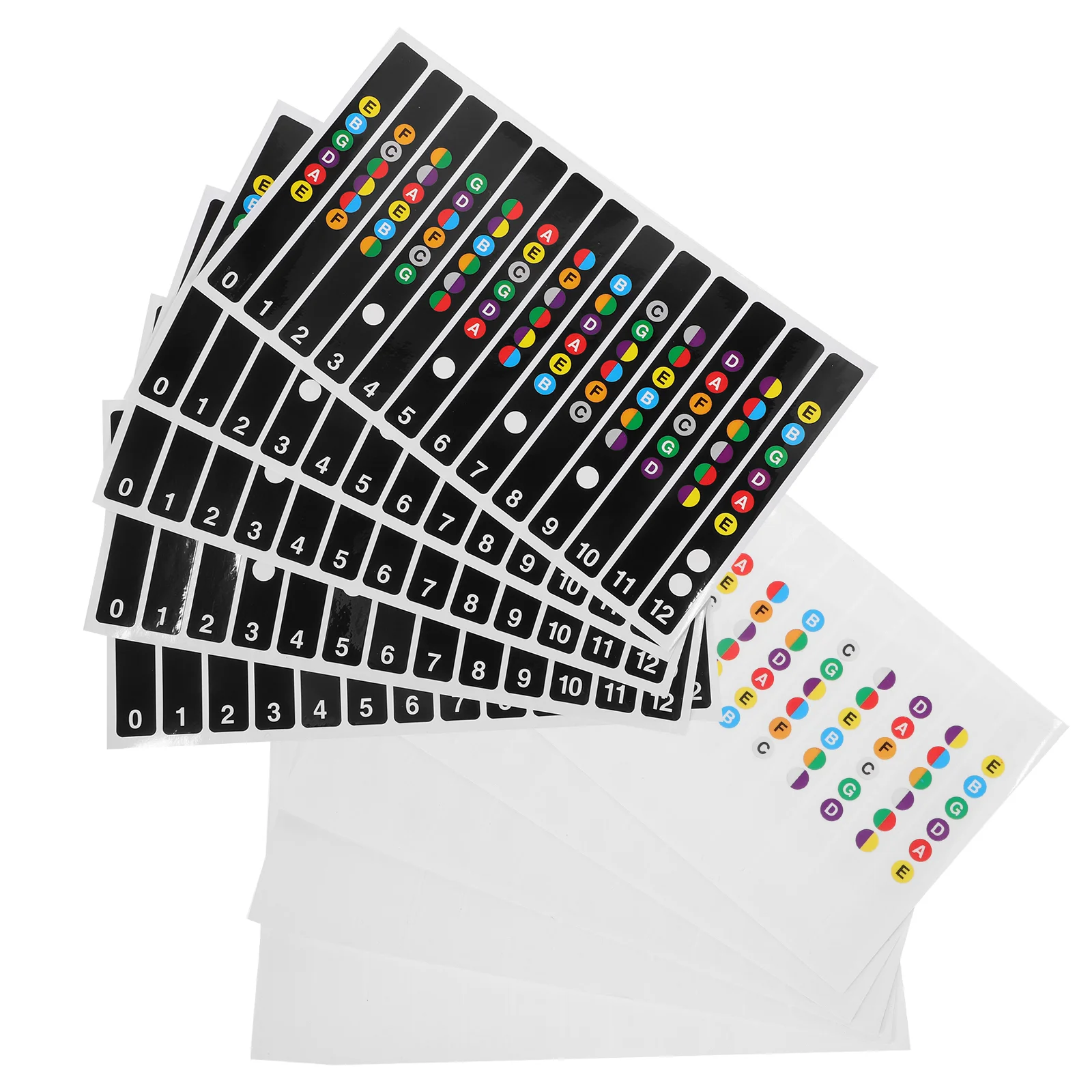 

10 Pcs Guitar Scales Sticker Fretboard Notes Stickers Accessories Practice Tool The Sign