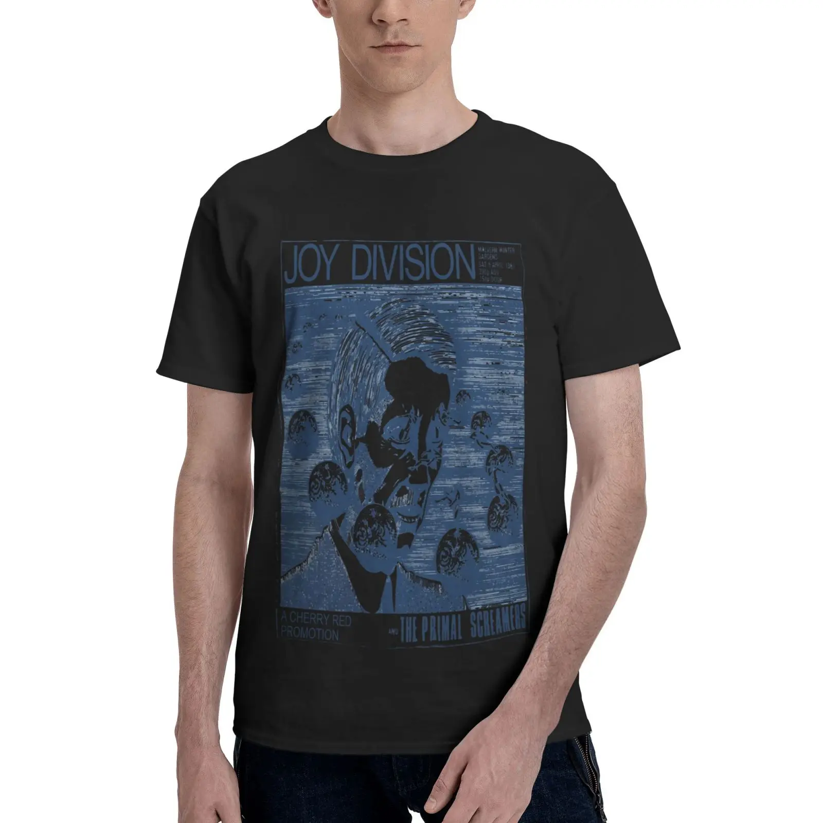 

Мужская футболка с коротким рукавом Joy Division malверн сады 1980