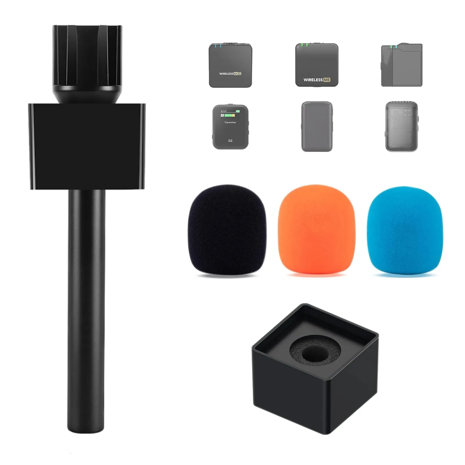 Фото Держатель для микрофона CaTeFo для DJI Mic Rode Wireless GO2 с поролоновым чехлом №3