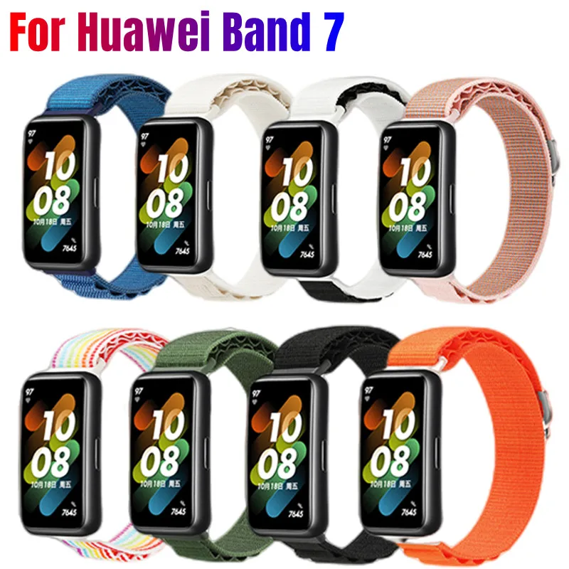 

Нейлоновый ремешок-петля для Huawei Band 7 сменный Браслет Регулируемые спортивные ремни для Huawei Band7 band 7 аксессуары для наручных часов