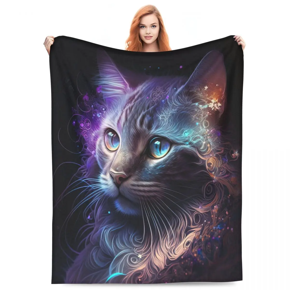 odeliczny kot flanelowy koc błyskotki lekkie ciepłe miękkie narzuty na kanapę krzesło podróżna narzuta sofę łóżko