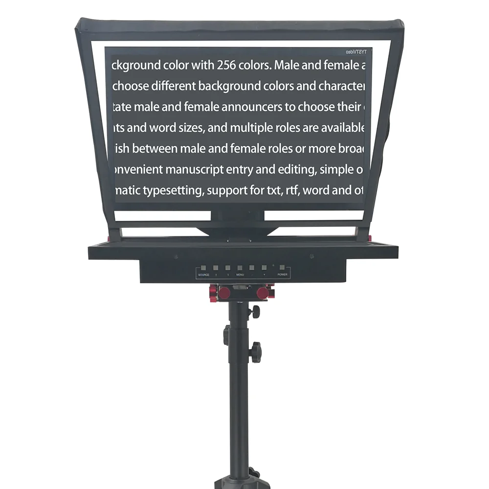 

24M1 TELEPROMPTER FactoryOutlet 24 inch single built-in monitor for Live broadcast studio with wireless remote and tripod