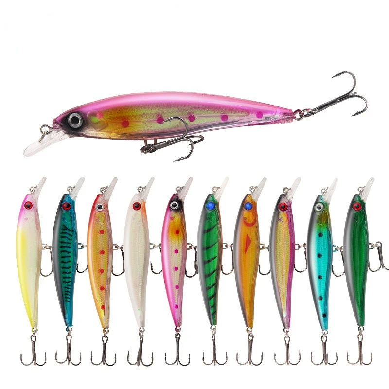 

3-pcs Luya Bait Laser Bait 11.2cm/13.2g with Ring Bead Mino Simulated False Hard Bait Free Shipping Fishing Lures