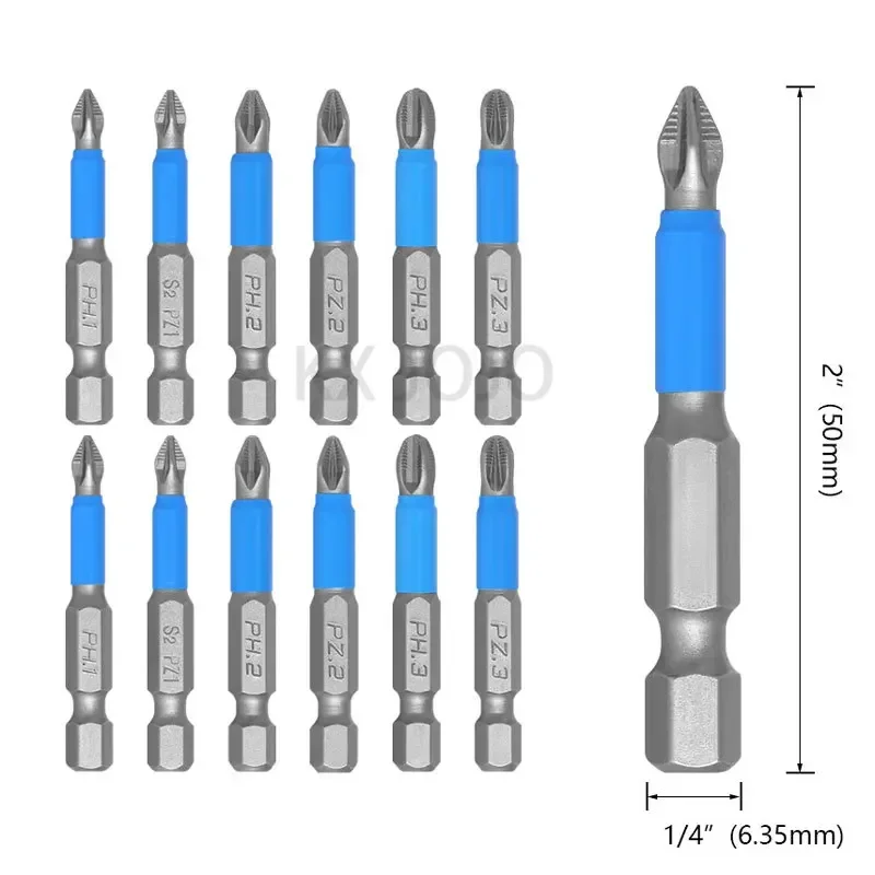 12 шт. нескользящие наборы отверток PZ1/PZ2/PZ3 для дрели магнита S2 отвертка из