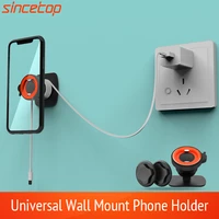 quick wall phone holder universal for iphone 11 x 8 max cell phone wall desk dashboard mount clip holder stand for huawei xiaomi