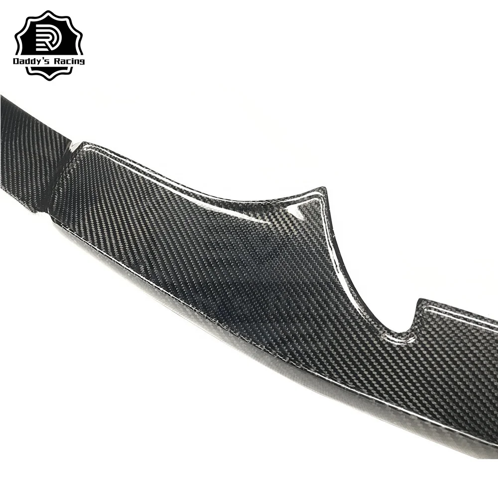 Разветвитель губ переднего бампера из сухого углеродного волокна подходит для