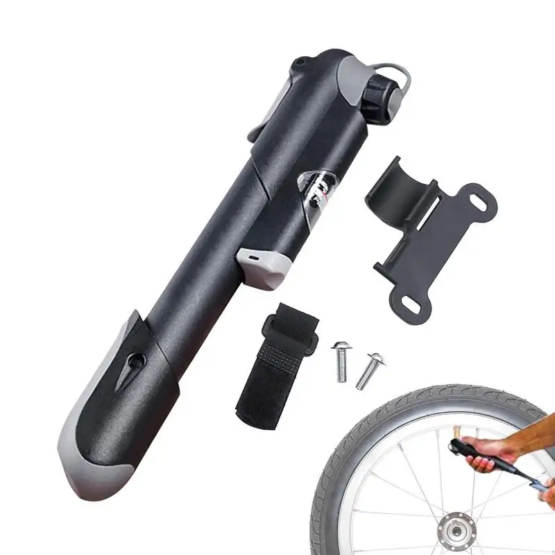 

Bike Pump Compact Inflator With Pressure Gauge Riding Supplies Inflation Pump For Bicycles Basketballs Inflatable Pool Soccer