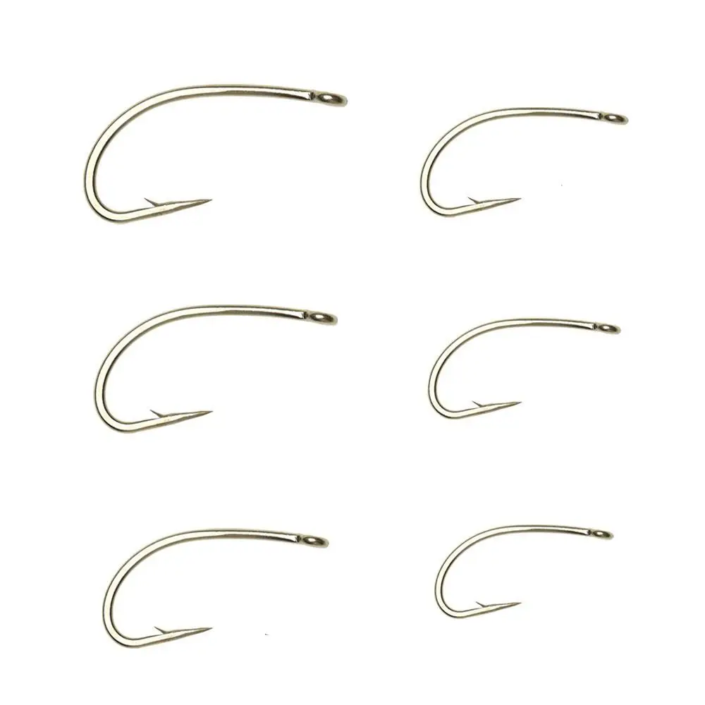 

50Pcs Barbed Fly Fishing Hooks Long Shank Sahrp Tip Caddis Hooks High Carbon Steel 12#~22# Nymphs Hooks Shrimp
