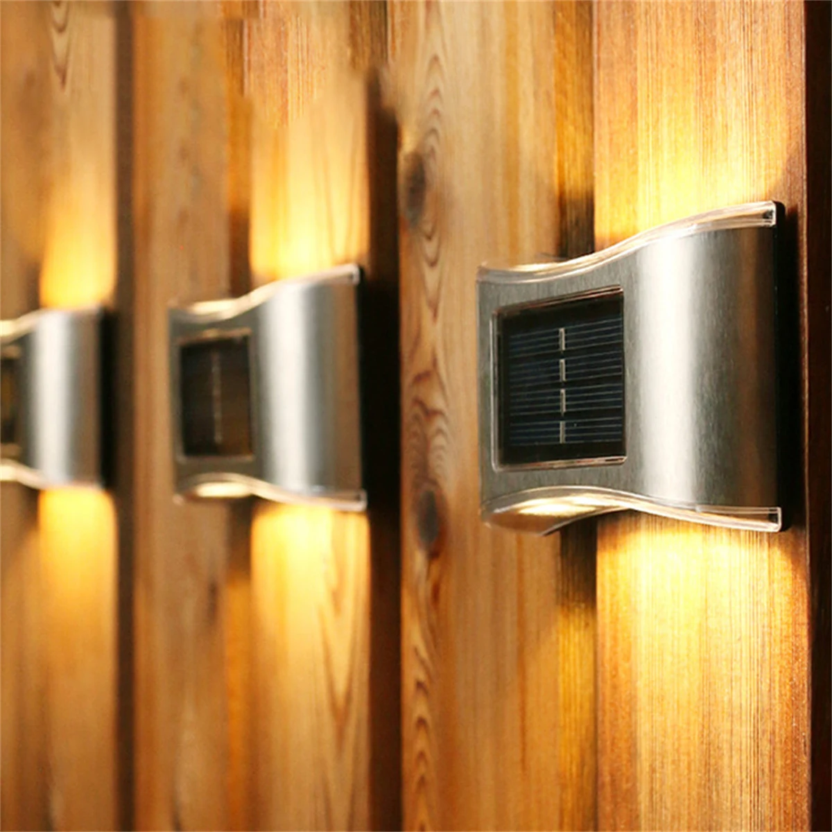 

Solar LED Lamp Stainless Steel Outdoor Home Wall Garden Night Light Waterproof Country House External Sconce Lighting Decoration