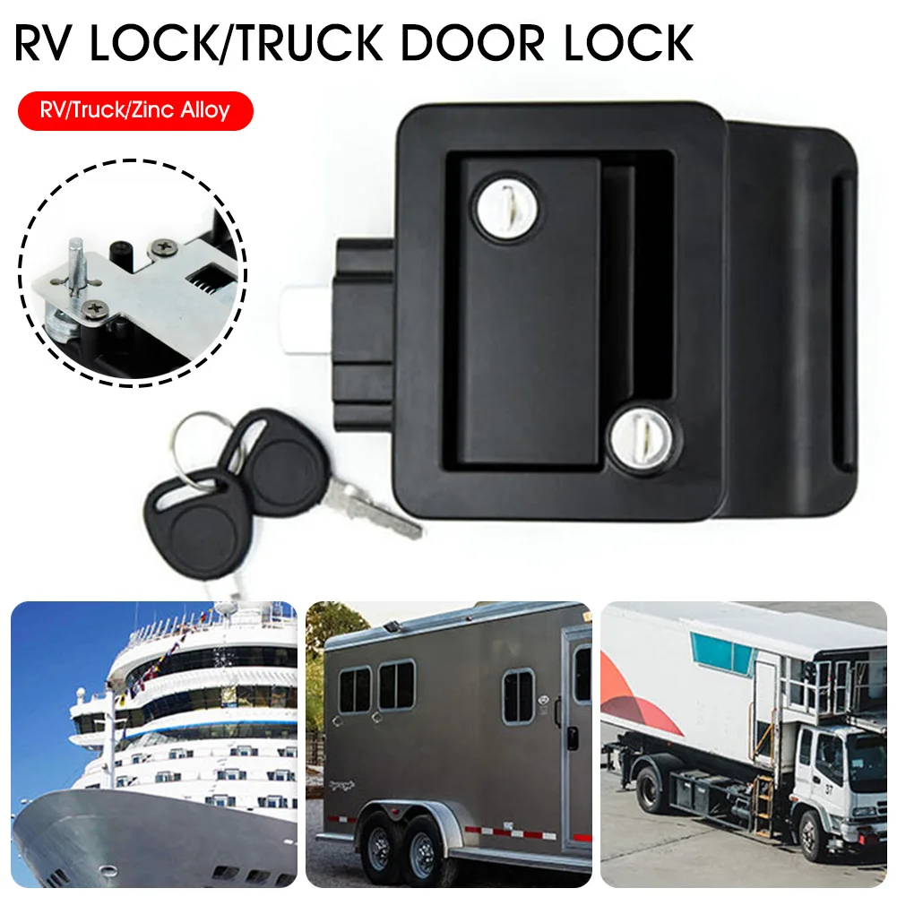 

2022 Caravan RV Travel Trailer Entry Door Lock Camper Door Latch Handle With Keys RV Door Lock Replacement For RV/Camper/Trailer