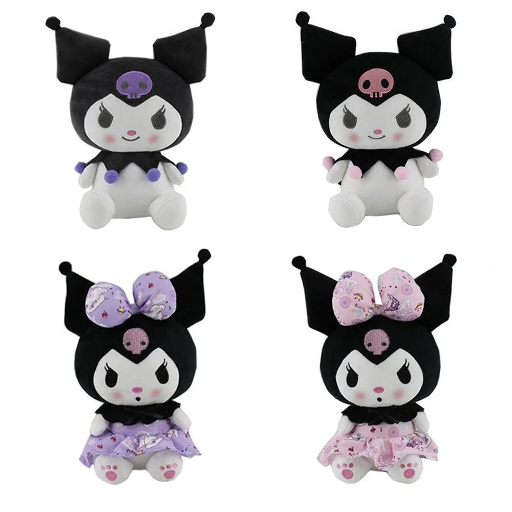 

25cm Anime Plush Toys Cartoon Stuffed Animals Kuromi My Melody Cinnamoroll Kawaii Cute Soft Plushie Appease Girls Doll Toys Gift
