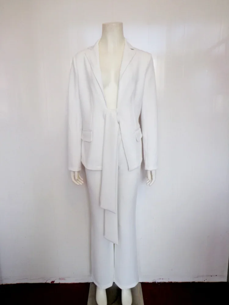 Одинаковые комплекты Кардиган Верхняя одежда Полная длина Широкие брюки