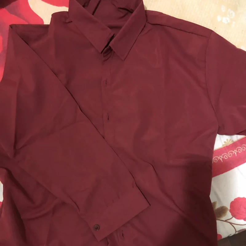 Красные повседневные рубашки женская свободная летняя верхняя одежда новая