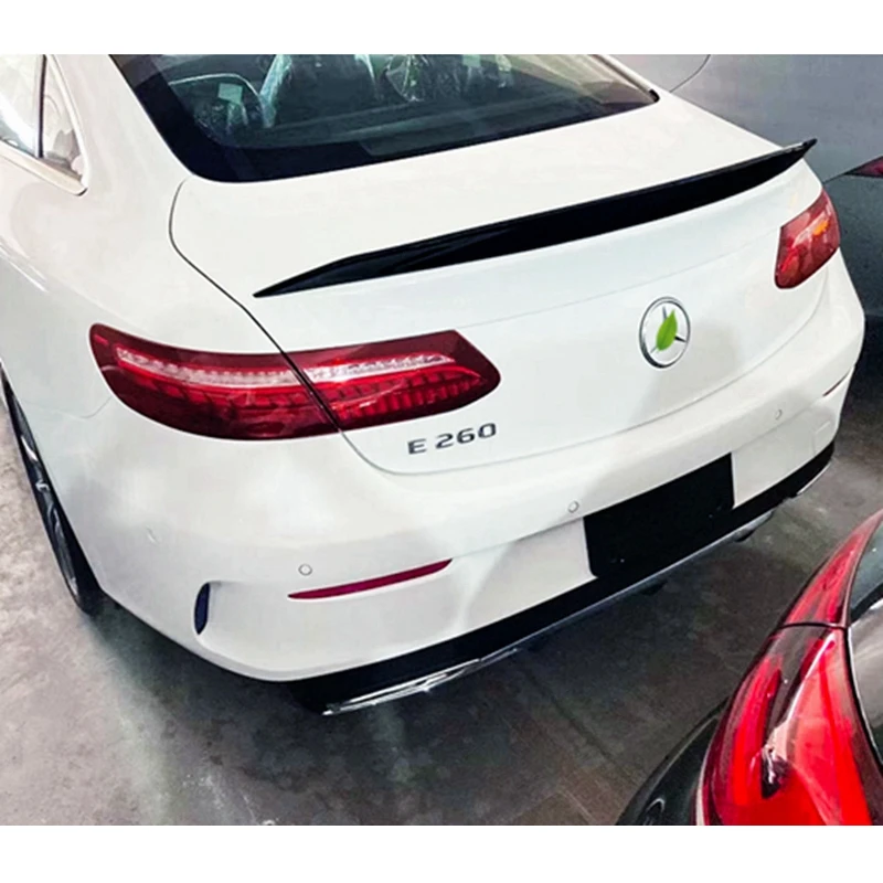 

For Mercedes W238 E Class Coupe E250 E400 E500 E550 2-Door ABS carbon fiber look black Rear Trunk Spoiler Wing 2016 - UP