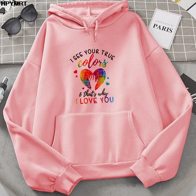 

2022 Female Pocket Hoodie color Letter Print Casual women's clothing long sleeves Spring Autumn Tops Hipster Sweatshirt M-XXXL