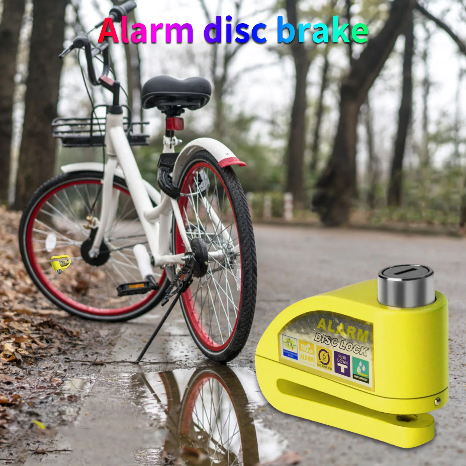 

Motorcycle Alarm Lock Bike Lock Security Anti-Theft Disc Brake Locks Sound 110dB Warning Security Reminder