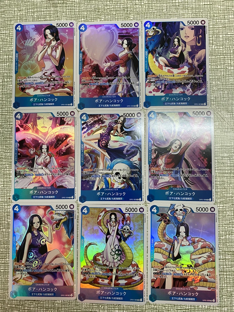 

One Piece Boa Hancock 9 Pcs/ Set Limited Edition Colorful Flash Animation Comics Games Collection Hobby Cards Gift Toys