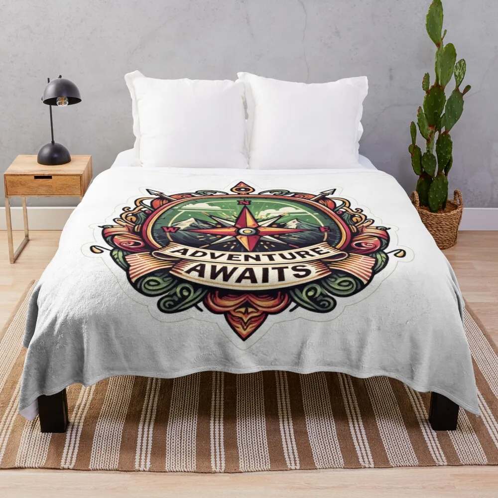 Винтажная туристическая наклейка: минимальная ретро-приказка для путешествий