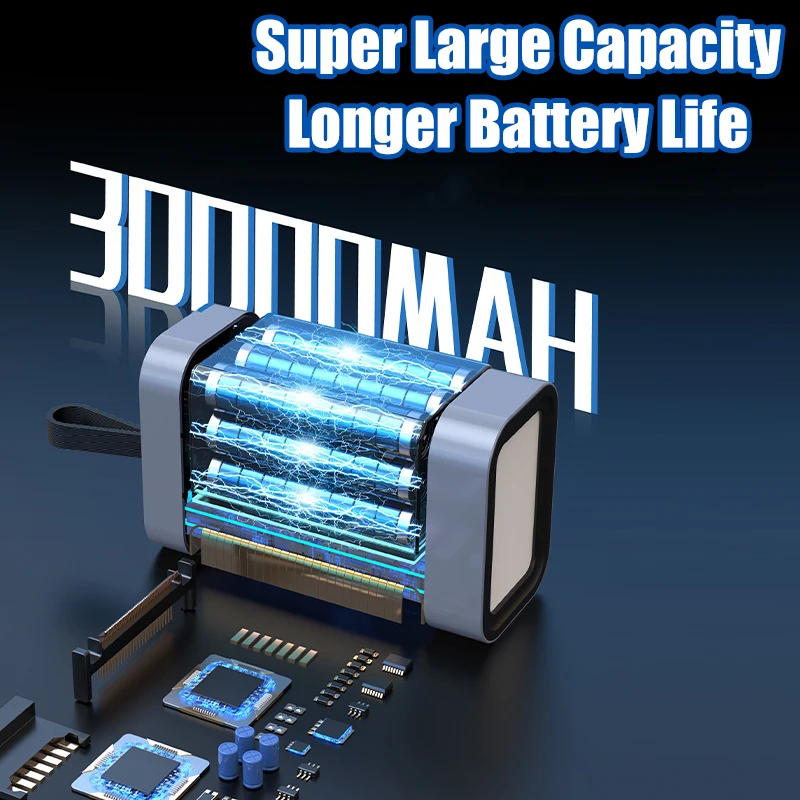 Фото DIY 6*21700 аккумулятор Power Bank комплект 30000 мАч светодиодный светильник для кемпинга PD/QC 22,5 Вт быстрая зарядка USB-C/микро вход алюминиевый корпус №4