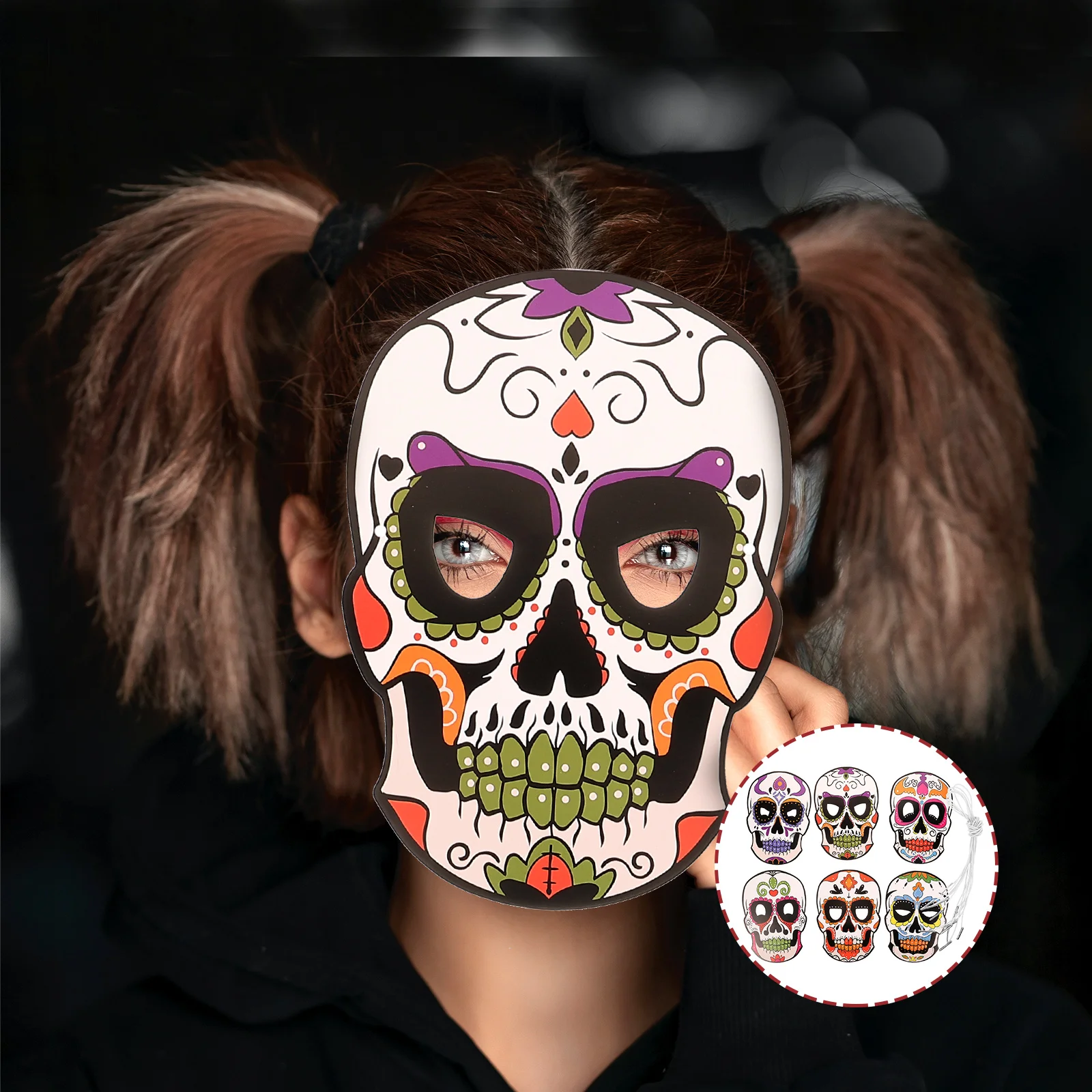 

Day The Dead Decorations Festival Paper Mask Cosplay Masks Decorative Party Favors Halloween