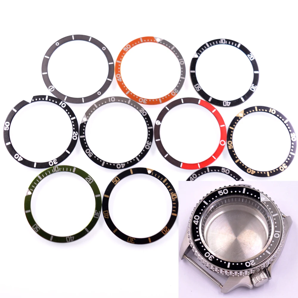 38mm Bezel Insert Aluminum Bezel Ring Fit 42mm SKX007  SKX Watch Case Watch Accessories