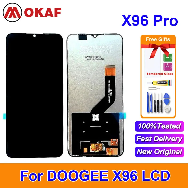 

OKANFU Original 6.52" For DOOGEE X96 X96 Pro LCD Display and Touch Screen For X96Pro phone Screen Digitizer Assembly Replacement