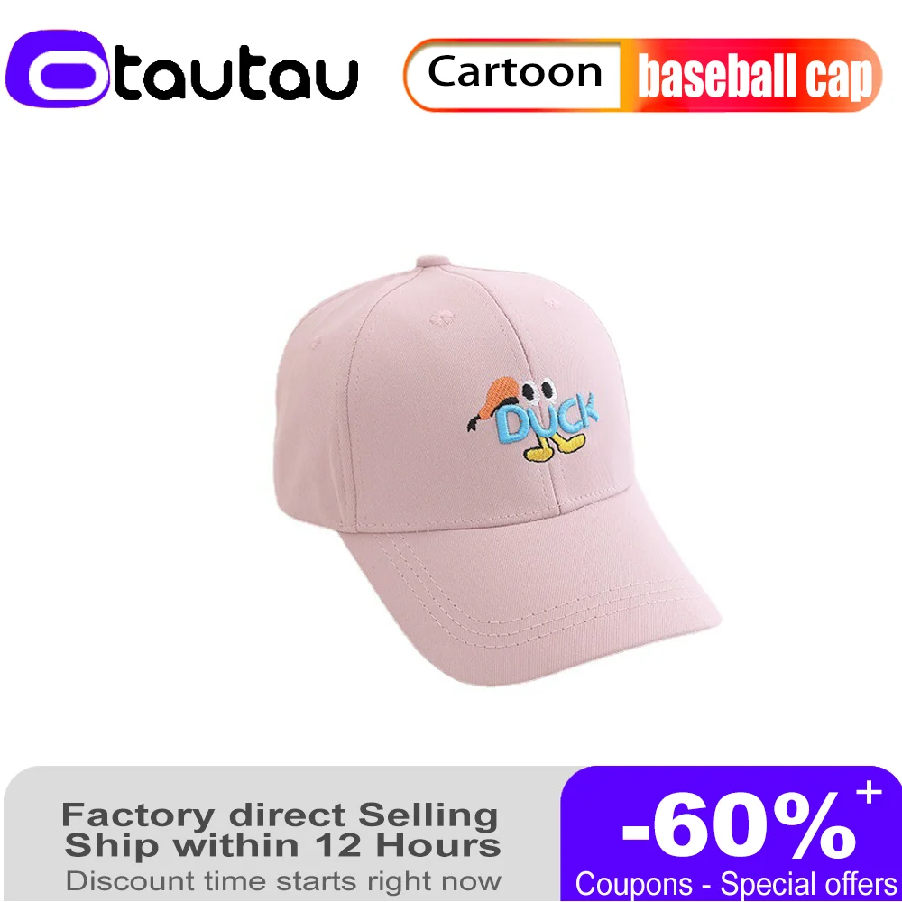 

2022 New Boys and Girls Korean Version Cartoon Embroidered Baseball Caps Summer Color Letters Baby Cap