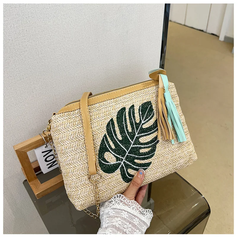 Fashion Luggage & Bags Women's Handbags Shoulder Simple Small Fresh Straw Summer Beach Travel Leisure Mini Bolsa Feminina