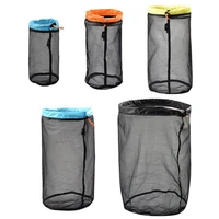 outdoor ultralight storage bag camping sports laundry cloth mesh pouch hiking climbing organizer lightweight package stuff sack