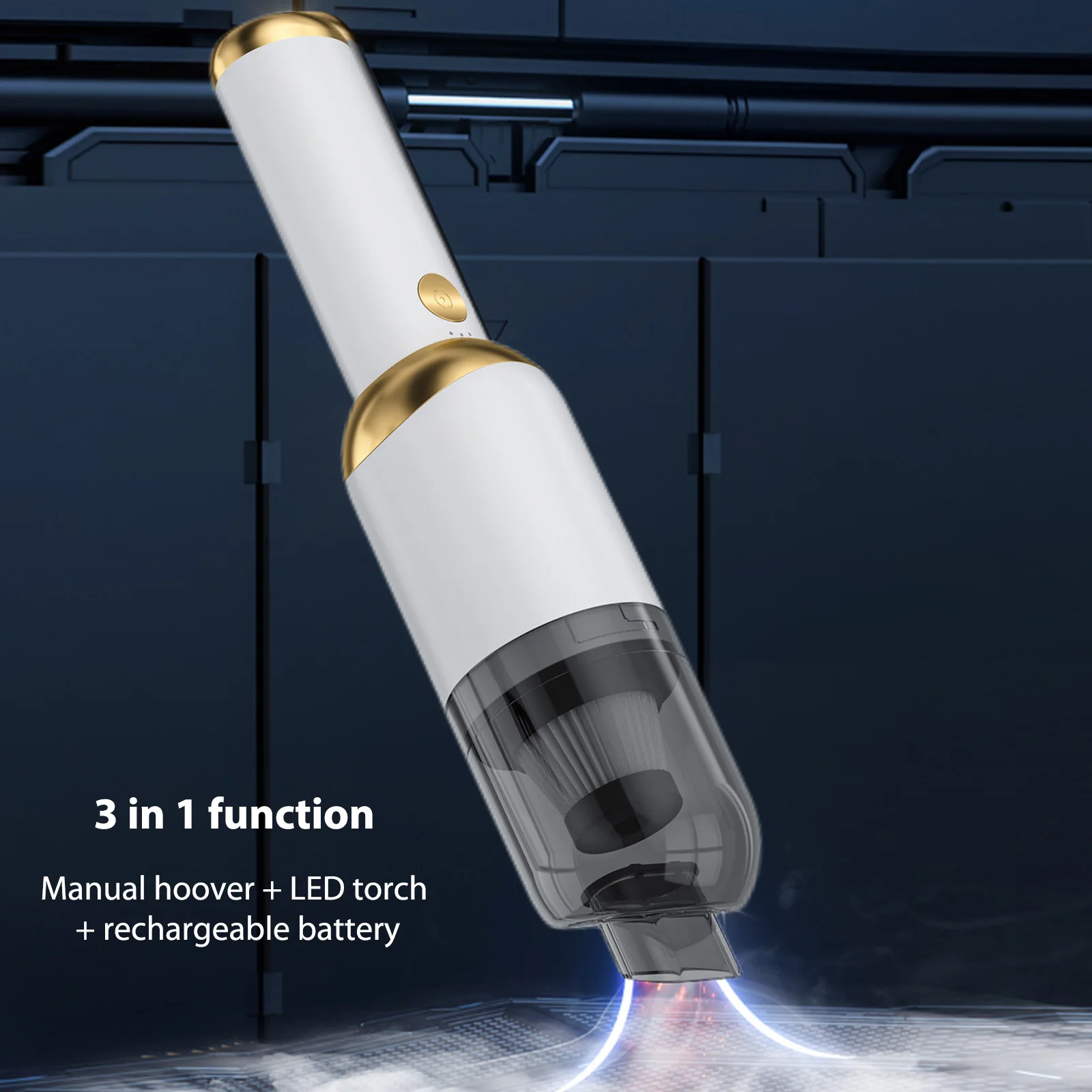 

3 in 1 Cordless Vacuum Cleaner 6000mAh 120w Powerful Portable Wireless Car Vacuum Cleaner with Flashlight with Power Bank forCar