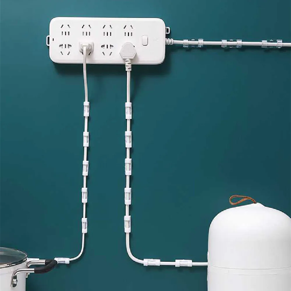 

Cable Clip Data Wire Holder Line Manager Desktop Charging Clip Wall Cord Management Cover Winder Cable Organizer Holder Cord