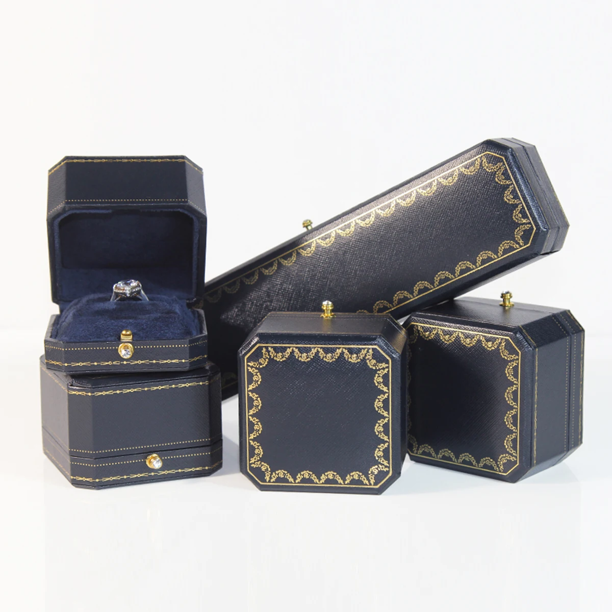 High-end Jewelry Box Wedding Ring Box Earring Rings Box Jewelry Organizer Box Luxury Jewelry Gift Packaging Box Bracelet Package