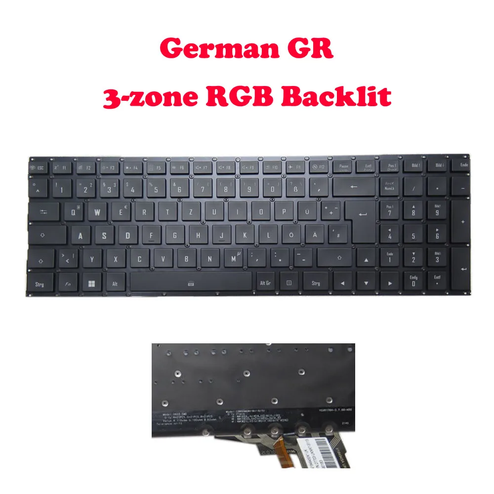 3-зонная RGB клавиатура с подсветкой для Gigabyte AORUS 15X ASF AKF английская португальская PO