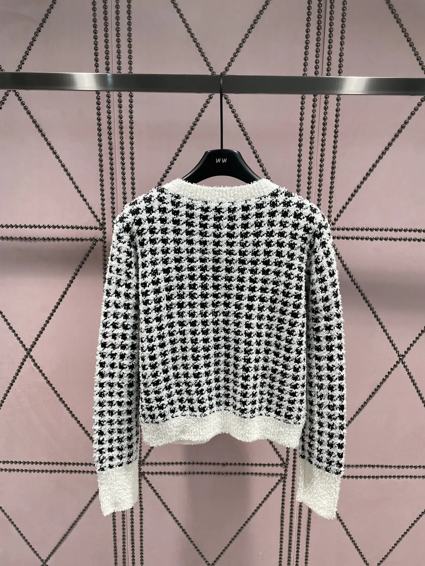 

Женский вязаный кардиган, кардиган в клетку с птицами, французская кофта, осень 2023