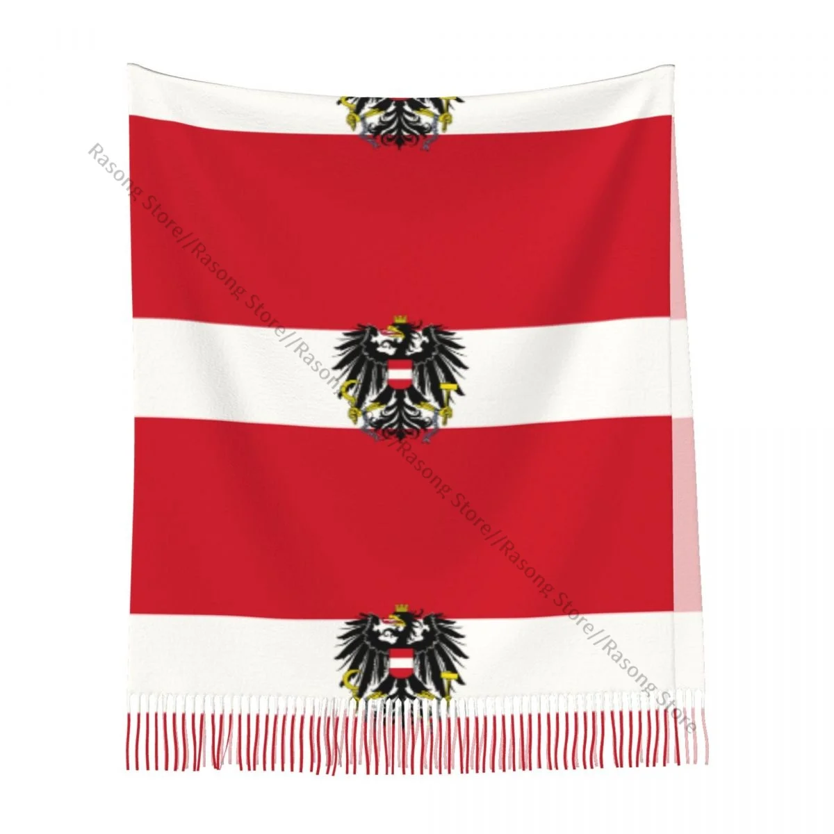 Шарф с кисточками большой размер 196*68 см зимняя теплая шаль из пашмины накидка