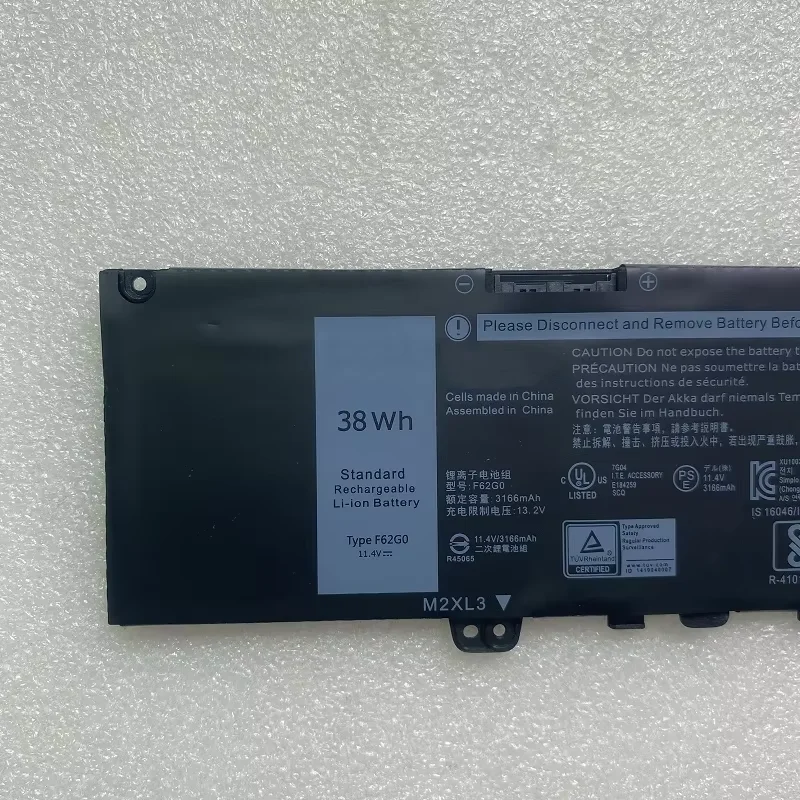 Фото Новый аккумулятор для ноутбука F62G0 RPJC3 39DY5 для Dell Inspiron 13 7370 7373 7380 7386 5370, для Vostro 5370 P83G P87G P91G F62GO 13MF №4