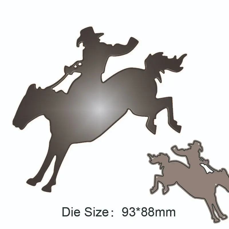 

2023 New Men Riding Horses cutting dies Scrapbook DIY decoration paper craft knife mould blade punch stencils dies